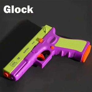 Gun Toys 1911 Soft Toy Bullet Gun Continuous Shooting Tom Hanging Automatic Reloading and Decompression 240307