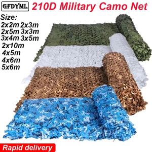 Tents And Shelters 210D Military Camouflage Net Uniform Hunting Car Tent White Blue Green Black Jungle