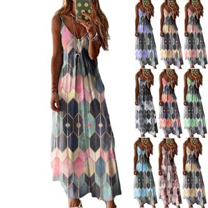 Designer women's clothing summer casual print suspender vest Jumpsuit dress clothing ladies dresses for womens fashion woman dresses models maxi dresses4JXA