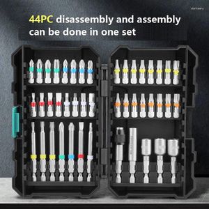 GrenPRO 44pcs Rainbow Magic Box Set Electric Drill Screwdriver Cross Strong Magnetic Inner Hexagonal Socket