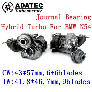 Turbo híbrido para BMW 135i (E82/E88) Motor N54B30 Journal Bearing 49131-07040 49131-07041 Atualização Turbolader 11657649290 Roda de compressor de tarugo maior