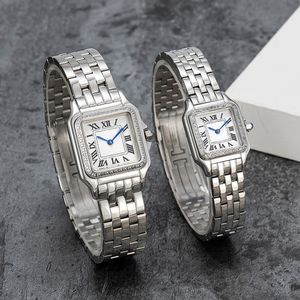 Gli orologi da coppia di moda sono realizzati in acciaio inossidabile importato di alta qualità, elegante tavolo con diamanti nobili da donna al quarzo, 50 metri, acqua292u