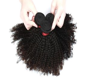 9A Afro Kinky Curly Hair Extension 3 Bundles or 4 Bundles Brazilian Indian Malaysian 100 Virgin Human Hair Natural Color 828inch6717319