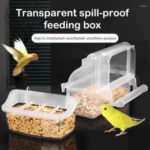 Inne zaopatrzenie ptaków 1PC Parrot Feeder Drinker Cage Birds Water Hanging Bowl Box Pet Plastic Food Pojemnik