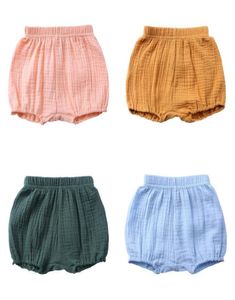 Kid Clothing Baby Short Pants Solid Color Cotton Linen Wrinkle Summer Boy Girl Babies Kids Clothes Unisex Children Shorts 8 3sk L29312172