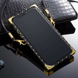 Klassiskt mode Klassiskt läderfodral för iPhone 15 14 Plus 13 Promax 12 11 Por Max Rhombus Diamond Texture Luxury Phone Cover Shield Anpassa logotyp Fashion PL106 - 107