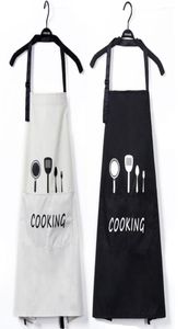 Aventais com bolso frontal grande à prova d'água à prova de óleo faca de cozinha garfo impressão avental cozinhar cozimento kit de ferramentas de limpeza doméstica casa 8942398