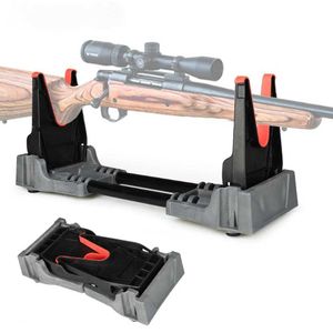 Gun Toys Universal Rifle Gun Rack Tactical Non-Slip Airsoft Display Utökad Holder Wall Gun Bench Rest Stand Hunt Rifle Accessories 240307
