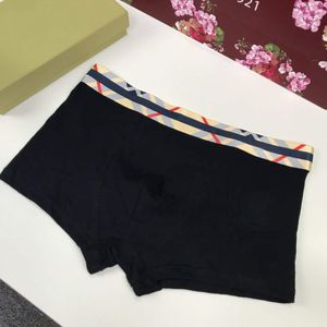Designer Mens Underwear Homens Boxers Luxo Cuecas Sexy Carta Clássica Bordado Shorts Casuais Macio Respirável 3 Pcs com Caixa