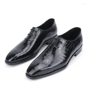 Sıradan Ayakkabı Siprikler Erkekler Nedensel Gerçek Timsah Deri Oxfords Zarif Siyah Goodyear Kaynak Ayakkabı Erkek Gelinlik Boş Boyun