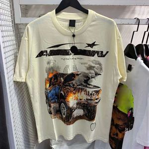 American Hip-Hop Tshirt Mens Shirt Designer T Shirt Högkvalitativ kortärmad T-skjortor Bomull Sweatshirt Street Graffiti Clothing Oversize Pullover Tee