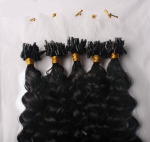 Brazilian hair Micro Loop Ring hair Extensions 05gstrand 200strandslot peruvian deep wave Micro Loop human hair Extensions fast9552261