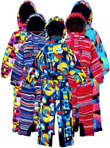 2020 Children039S Winter Outdoor Onepiece Ski Suit vind och snö plus sammetförtjockning lämplig för 310 år gammal LJ20126739535