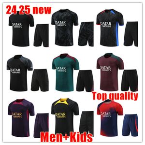 23 24 Soccer Tracksuits Sets MbaPPE TRACKSUIT 2024 Paris Sportswear men kids training suit Short sleeved suit Football soccer Jersey kit uniform chandal sweatshirt