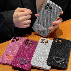 휴대 전화 케이스 패션 럭셔리 15Pro 케이스 디자이너 케이스 Crystal Multi Colors iPhone 12 13 14 Pro Promax 커버 240304