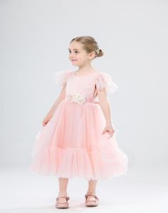 Girl039s Elbiseler Wd Girls Butik Parti Giymek Zarif Frocks Çiçek Kız Elbise Çocuklar için Nedime Düğün Tül Gowns3703835