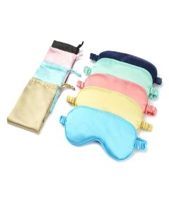 Högkvalitativ fashionabla mjuka anpassade omslag Silk Travel Night Sleep Eye Mask med Elastic Strap Band för Sleeping3719905