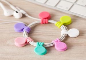 Multifunktion Silikon Magnetiska skrivbordstillbehör Tråd Kabel Organiser Telefon Knappklipp USB Earphone Clips Datalagring Ho9247980