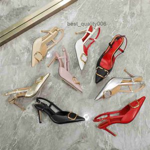 Valentino Вы Großhandel gegen Signature Frauen Sandalen Patent Leder Schnüre-up High Heels Luxus Leder Modenschau Sommer Krokodil Leder Textur Metall Buck 35-42 Valentines Txoz