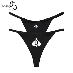 Mutandine da donna Regina di picche Intimo sexy Perizoma da donna Bella mutanda senza cuciture Intimo G String