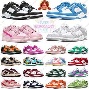 Panda Low Casual Shoes Triple Pink Rose Whisper Grey Fog Active Fuchsia Unc Blossom Team Green Shades of Green Lows Sports Sports Men Treakers