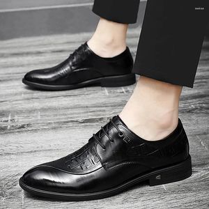 Casual Shoes Men Dress Formal Oxford For Wedding Leather Italy Pointed Toe Mens Party Sapato Oxfords Masculino