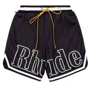 Men's Shorts for men designer Shorts rhude Capsule summer beach pants mesh material breathable sweat loose fitness basketball mens short running