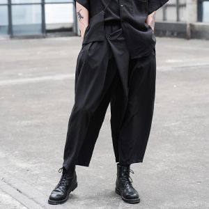 T-Shirt Men Elastic Waist Loose Casual Pant Male Women Streetwear Hip Hop Harem Trousers Japan Style Kimono Pant Joggers Sweatpants