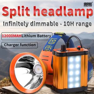 Rechargeable Led Headlight Portable Cob Working Light Usb Waterproof Headlamp Outdoor Camping Fishing 240301