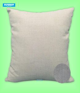 30pcs 16x16 inç polyester pamuk harmanlanmış yapay keten yastık kapağı boş ham beyaz çuval bezi yastık kapağı dijital için mükemmel5774312