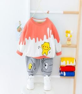 Vestiti del bambino di modo Ragazzi Set Cartoon Cute Tshirt Suit 2020 Primavera 2 PCS Bambino Autunno Costume Abbigliamento per bambini Oneck5411347