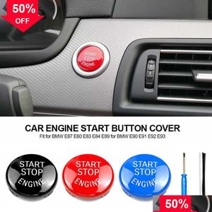 Other Interior Accessories New 3Pcs Car Engine Start Button Replace Er Stop Switch Accessories Decor Fit For E87 E60 E83 E84 E89 E90 E Dhswh