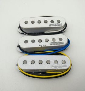 Captadores de guitarra alnico brancos, captador de bobina única para guitarra strat sss branco 1 conjunto 3413080