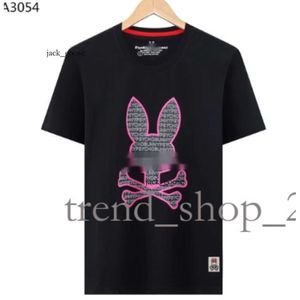 Physcho Bunny Rabbit Polo T Shirt Designer T-shirt da uomo Trendy Fashion USA High Street Magliette a maniche corte Abbigliamento Streetwear Coniglietto psicologico Psyco Bunny 816