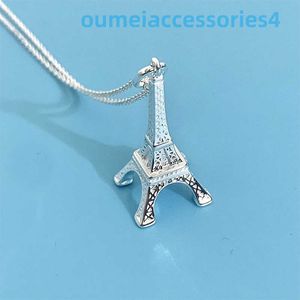 2024 Schmuck Designermarke Halsketten Eiffelturm Anhänger Modische und personalisierte 925 Sterling Silber Damen Ornament