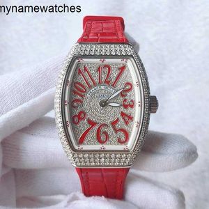 Швейцарские часы Franck Muller Часы Автоматические с фиксированной ценой Полный набор Frank для женщин V32 С инкрустацией сзади на английском языке с красными буквами Sta