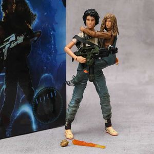 Anime manga neca aliens ellen ripley räddar newt deluxe 7in action siffra set j240308