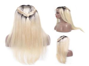 Full Lace Human Hair Wigs 150 Density Brazilian Human Hair ombre Color T1B 613 Straight Thick Glueless Lace Front Wigs With Baby4732378