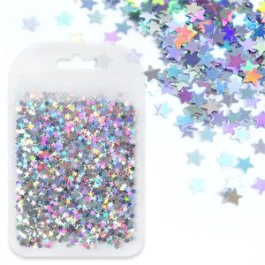 Holographic Stars Nail Sequins Laser Glitter Flakes Colorful Mix Size Parts For Desgin Summer Polish Charms Art Decorations 240229