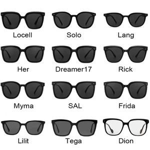 GM Sonnenbrille Klassische Markendesignerinnen Frauen Mode elegante Sonnenbrille Männer Vintage Sonnenbrille Lady Trendy Brillengläser Oculos UV400 mit Gehäuse