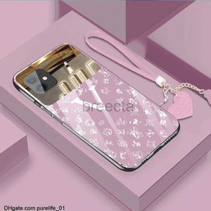 Mobiltelefonfodral iPhone -fodralsdesigners 14 Pro Max Fashion Cases iPhone 11/13 Mirror XS Protective Cover 8Plus Drop Proof XR Glass 240304