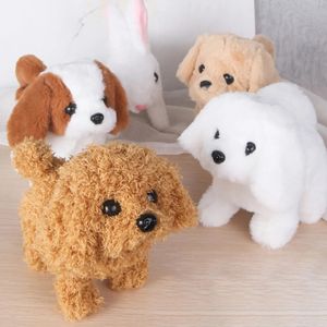 2024 Plush Toys Simulation Display Mold Teddy Corgi Dog Rabbit Tail Wagging Ass Shaking Toy Robot för barn Intressant