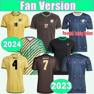 2023 Jamaica Mens Antonio Nicholson Jersey Morrison Bailey Lowe Bell Brown Home Away Treinamento Pré-Jogo Uniforme 2024 Training Wear Camisas de Futebol