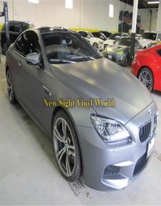 Matt Gray Vinyl Film Roll Matte Grey Car Wrap Body Foil Air Bubble For Car Stickers Storlek 15230Mroll2128065