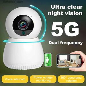 Câmera monitor do bebê HD 1080P WIFI IP Monitoramento inteligente Rastreamento automático Smart Home Security Indoor WiFi Wireless Q240308