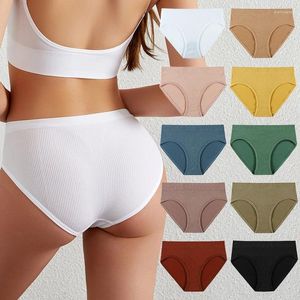 Women's Panties Cotton Seamless High Waisted Thongs Comfortable Sexy Female Underpants Briefs Intimates S-XL