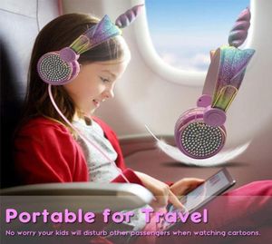 1 PC Girls Wired سماعة رأس جميلة شكل سماعة الهاتف كمبيوتر Gamer Headset Kids Gift5041400