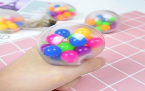 6CM Anti Stress Face Reliever Colorful Ball Autism Mood Squeeze Relief Funny Gadget Vent Toys Squash Grape Ball H31039769657