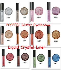 POPFEEL Glitter Eyeshadow Powder Liquid Crystal Liner Eye shadow Stick Diamond Shimmer Powder 12colors1025701