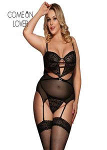 Comeonlover Sexy Dessous With Garter Big Size 5XL Holder Beibidol Sexy Underwear Erotic Lingerie Sex Clothes For Women RI80426 LY15963541